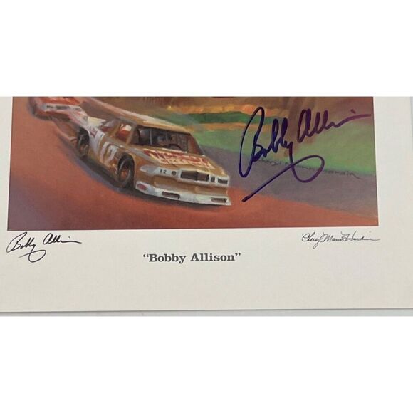 Bobby Allison Signed Print 8x10 by Cheryl Mann Hardin - Picture 3 of 3